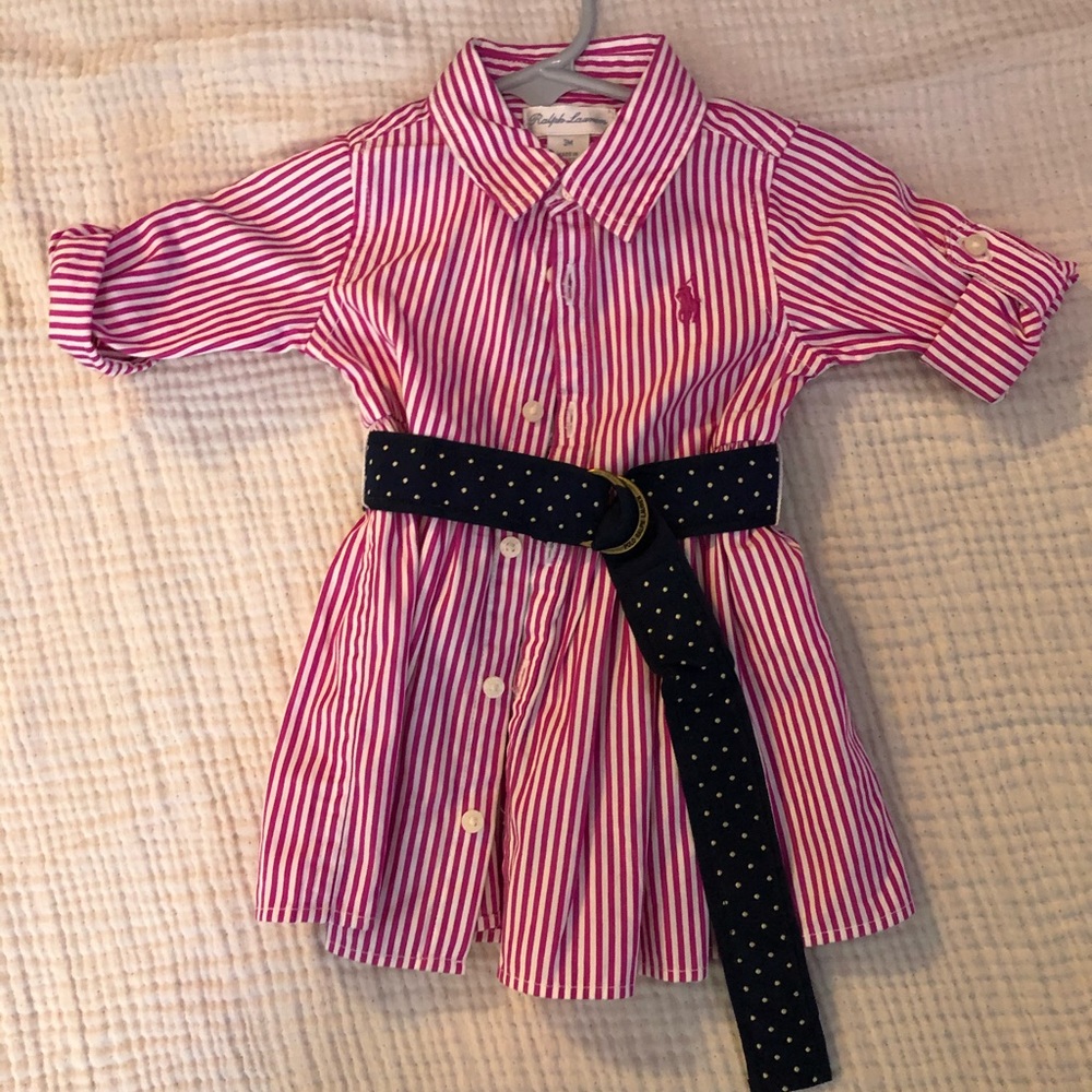 Ralph Lauren pink striped dress
